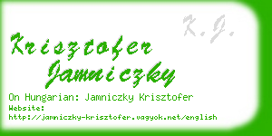 krisztofer jamniczky business card